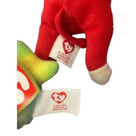 Lot of 4 Mini Ty Beanie Baby Plush Collectible Tag Error Misspellings Vintage Y2 - Picture 7 of 10